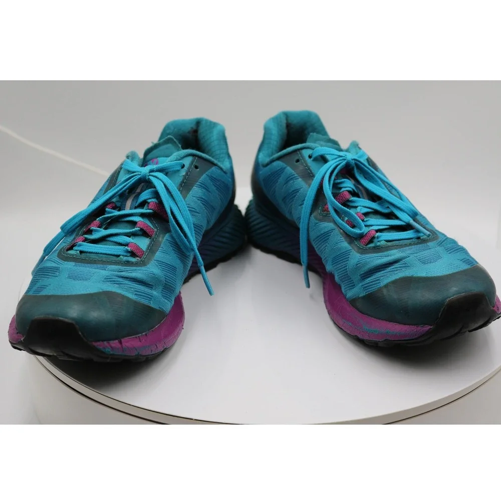 Merrell Agility Peak Flex 2 Trail Running Shoes Womens 7.5 Teal Purple Mesh